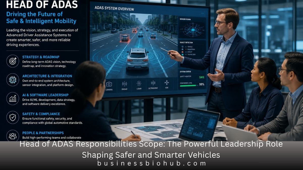 Head of ADAS Responsibilities Scope: The Powerful Leadership Role Shaping Safer and Smarter Vehicles